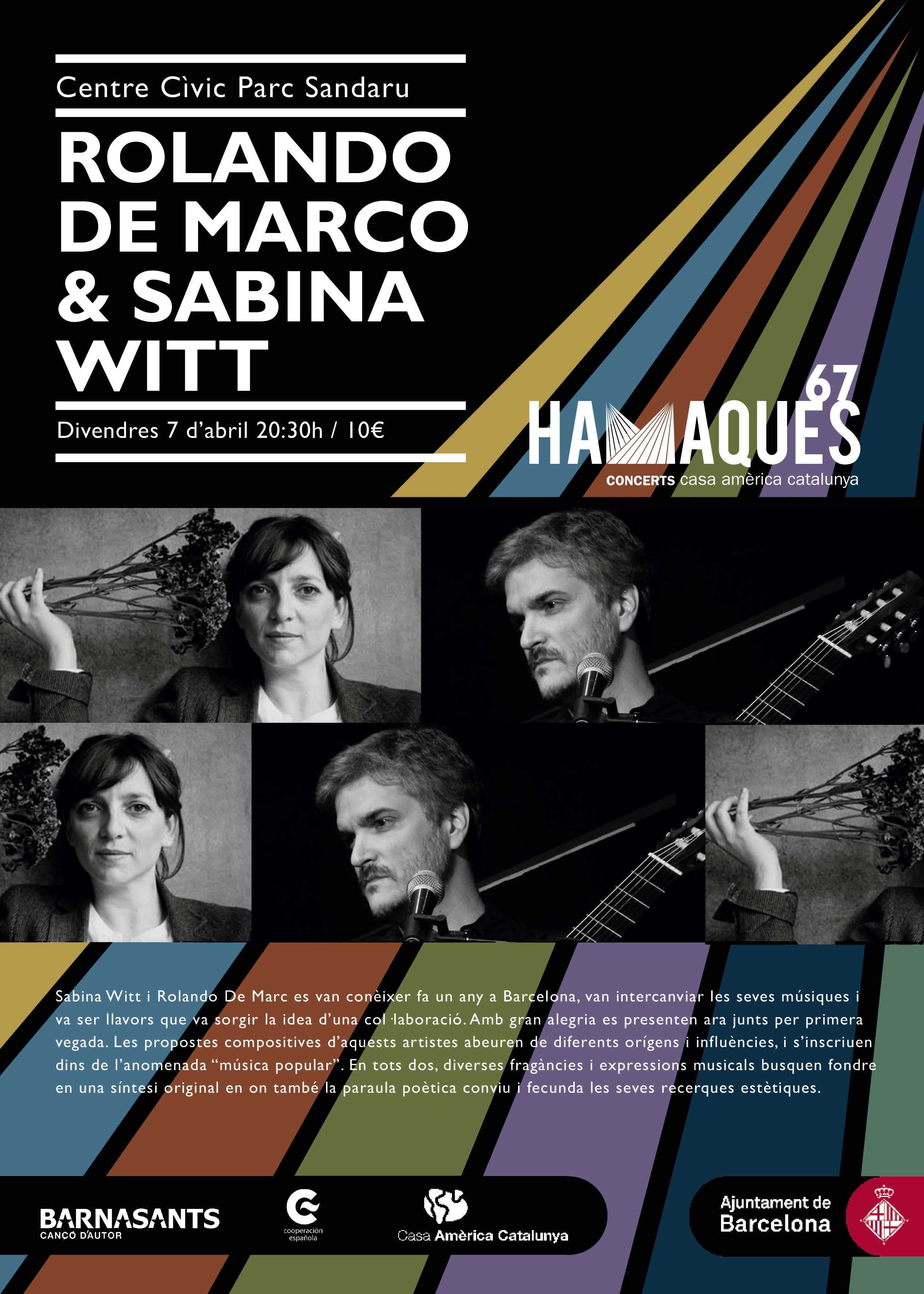 7 DE ABRIL· Festival Hamaques-Barnasants· Sabina Witt & Manel Fortià «Crisàlides». 20:30h